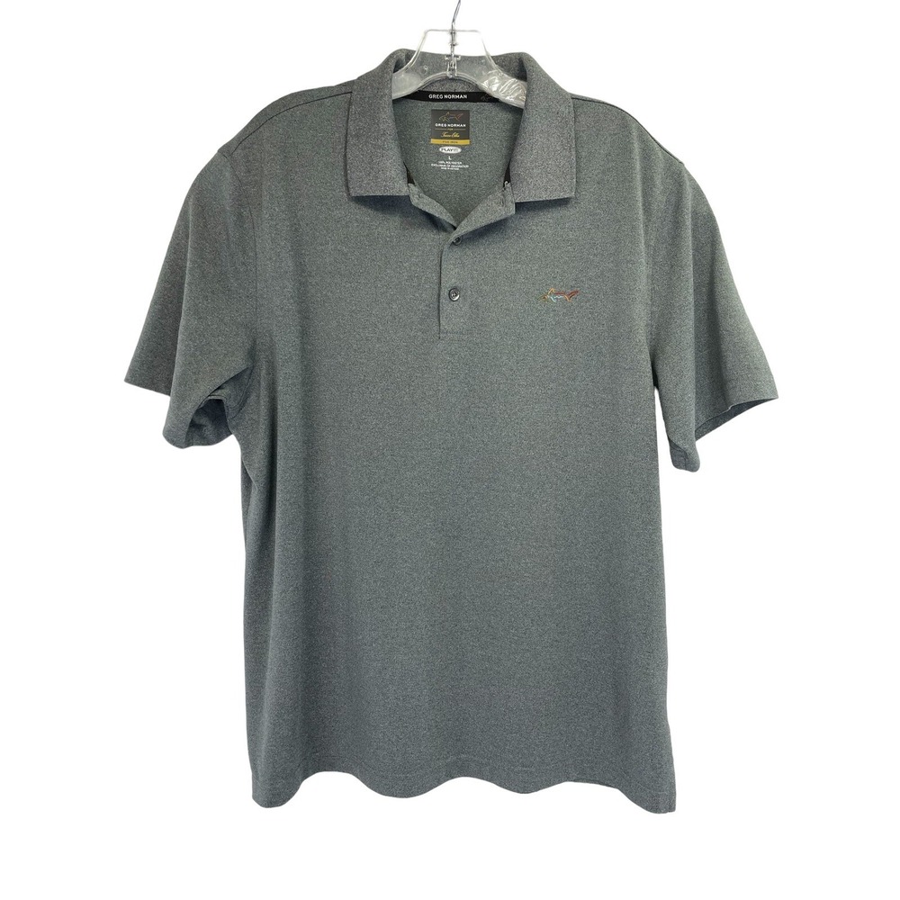Greg Norman For Tasso Elba 5Iron Dri Mens Sz Large Grey Polo Shirt (W28) NW/OTs